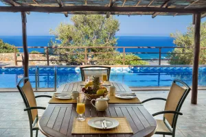 Idyllic sea & sunset views at Villa Lefkothea with private pool near Elafonisi beach