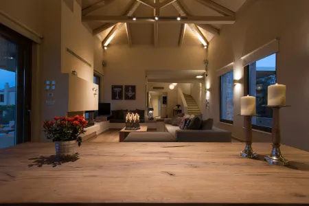  living room at night