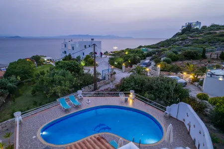  Pool night drone shot