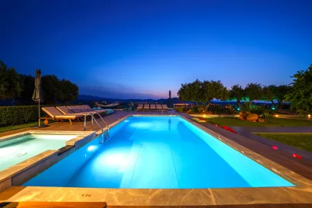  the villa in the evening