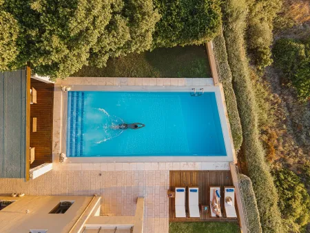  Aerial shot of the pool