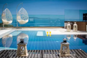 Private luxury Artemis Villa in the mountain village of Rogdia in Crete, with all the conveniences for families and friends.