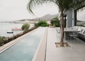 Seafront Villa Elounda Gulf Sunrise with private pool, the perfect destination for a relaxing holiday