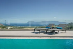 Sophisticated new villa Sea Breeze in Chania, with Private Pool, Jacuzzi and Panoramic Views