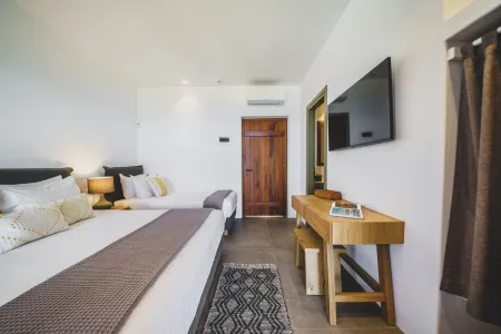  Room with beds, TV, and bathroom