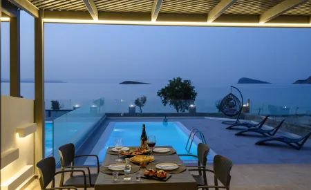 outdoor dining at night