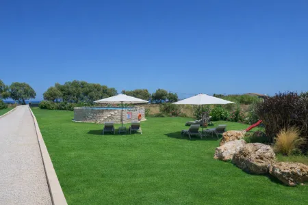  Pool area with roadway to the beach