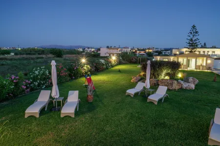   the villa in the evening