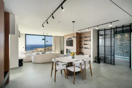 living room and jacuzzi room