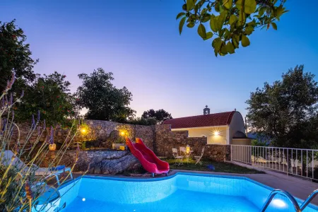  private pool at night