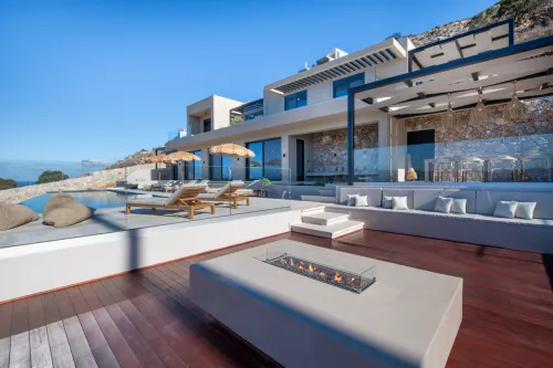  Villa exterior with firepit