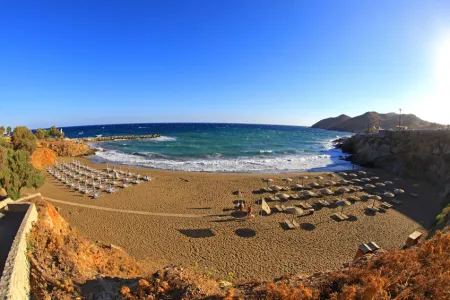  Beach infront of villa