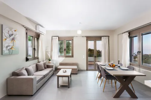  Living room with dining table