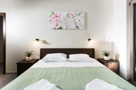  Master bedroom with contemporary design and soft lighting