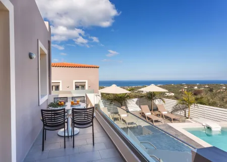  Balcony with view of the pool and sea