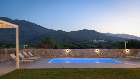  pool side at night