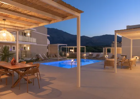  Pool area night