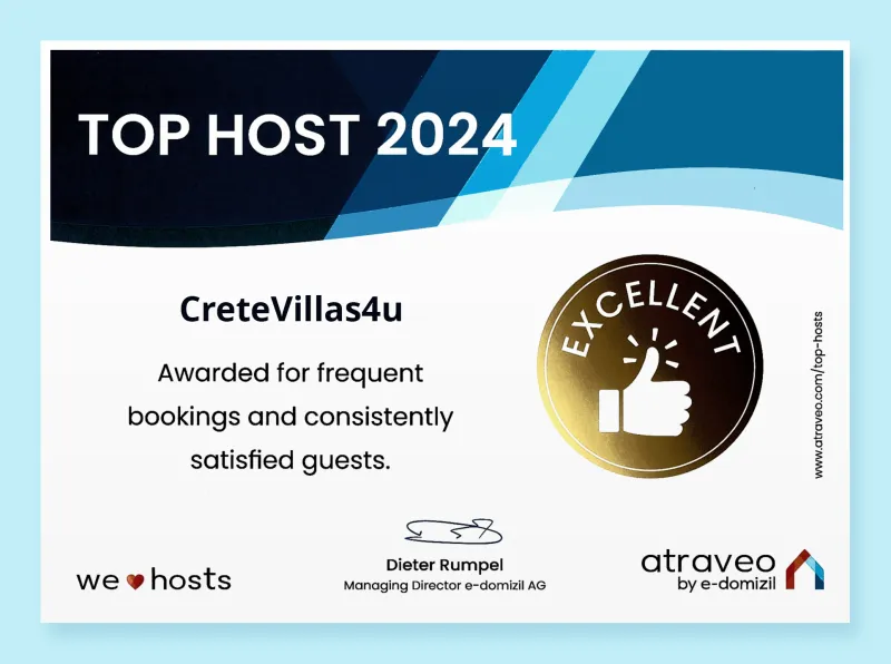 CreteVillas4u Wins Prestigious Top Host Competition 